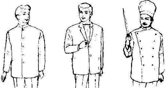 150413 COAT COOKS DOUBLE BREASTED WHITE SANFORIZED LL