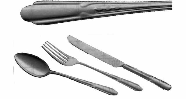 170103 TABLE SPOON 18-CHROME STAINLESS ENGRAVED HANDLE
