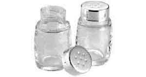 171004 PEPPER SHAKER GLASS WITH STAINLESS STEEL TOP