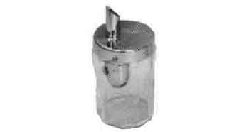 171111 SUGAR DISPENSER GLASS WITH STAINLESS STEEL TOP
