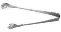 171359 ICE TONGS STAINLESS STEEL, SHORT GRAB L:210MM