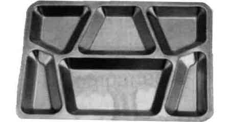 171431 SERVICE TRAY COMPARTED STAINLESS STEEL 400X300MM