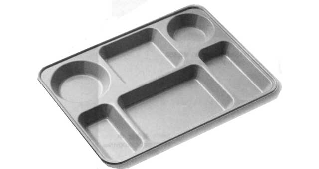 171432 SERVICE TRAY COMPARTED, MELAMINE 394X294MM 6 POCKETS