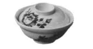 173102 RICE BOWL LARGE W/COVER CHINA JAPANESE STYLE 155MM DIAM