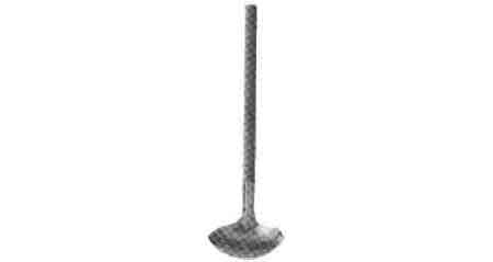 173331 SHALLOW LADLE ALUMINIUM W/WOOD HANDLE 113MM DIAM