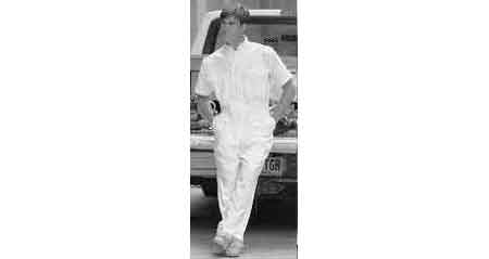190794 BOILERSUIT HALF-SLEEVES COTTON, WHITE 4L