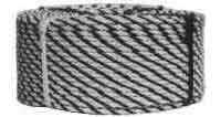 211353 TIGERROPE POLYETHYLENE 3STRAND, BLACK/YELLOW 1-1/4