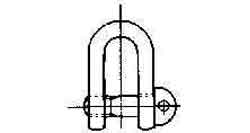 230151 SHACKLE STRAIGHT EYE BOLT, GALV JIS-SC 6MM SWL 0.2TON