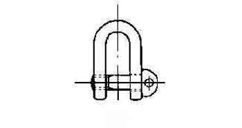 230171 SHACKLE STRAIGHT EYE BOLT, GALV JIS-SD 10MM SWL 0.4TON