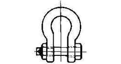 230227 SHACKLE BOW HEX HEAD BOLT, UNGALV JIS-BB 32MM SWL 6.2TON