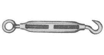 230532 TURNBUCKLE FRAME BLACK, EYE&HOOK 8MMX125MM