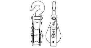231587 BLOCK WOODEN SNATCH WITH EYE, JIS-F3422-WME 260MM