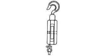 231644 BLOCK WOODEN W/SHACKLE SC18 &, BECKET F3426-W1BS SINGLE 240MM