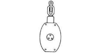 231712 BLOCK WOODEN WITH SHACKLE SB24, JIS-F3426-W3AS TRIPLE 280MM