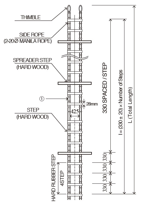 232004 PILOT LADDER A-TYPE 12MTR, COMPLETE