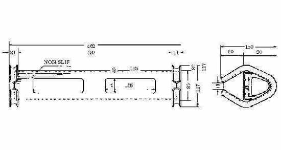 232023 ROPE LADDER STEP ALUM-ALLOY, GS-C