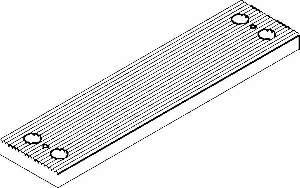 232035 STEP WOOD REGUAR FOR MED/USCG, PILOT LADDER 525X115X63MM
