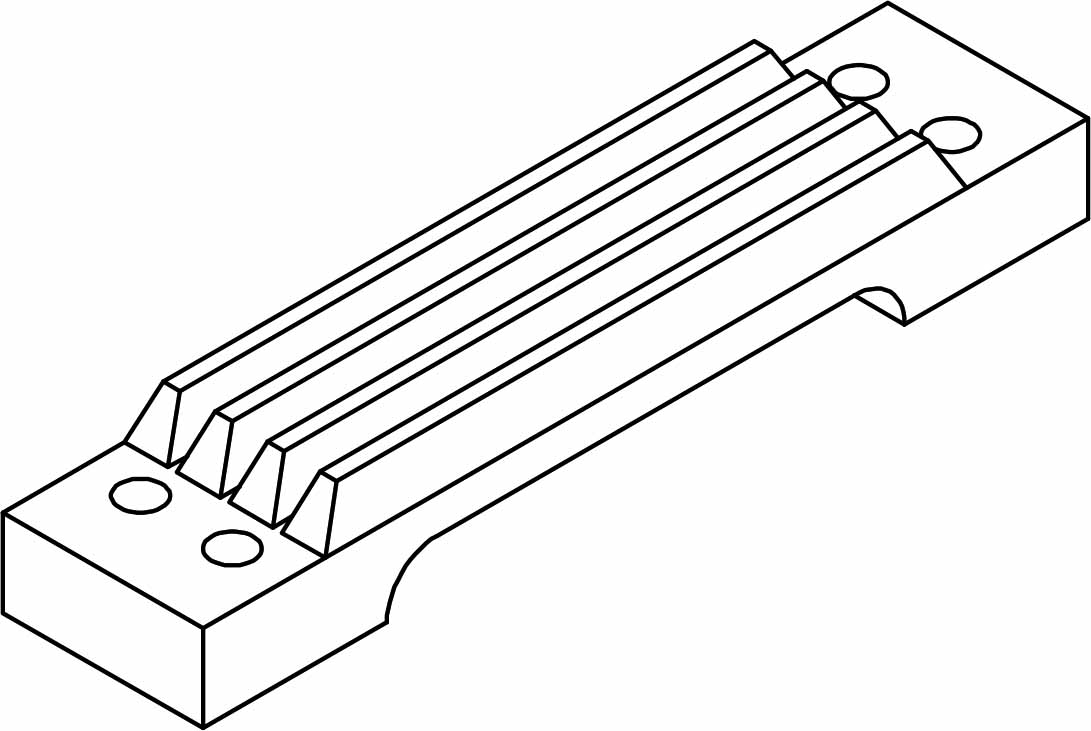 232037 STEP RUBBER FOR MED/USCG, PILOT LADDER 530X120X80MM