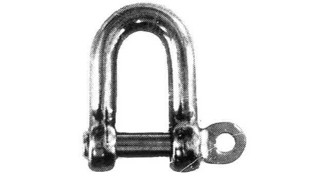 233512 SHACKLE D-TYPE SCREW PIN, S. STEEL 38MM SWL 4.5TON