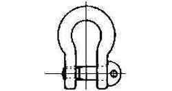 233956 SHAKLE BOW EYE BOLT UNGALV, JIS-M-BC 26MM SWL 4.0TON