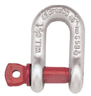 234160 SHACKLE STRAIGHT FORGED CROSBY, SCREW PIN S-210 BLACK 2-1/2