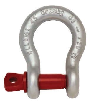 234192 SHACKLE BOW TYPE FORGED CROSBY, SCREW PIN G-209 GALV 2-1/2