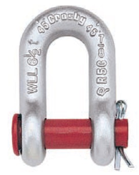 234195 SHACKLE STRAIGHT FORGED CROSBY, ROUND PIN G-215 GALV 2