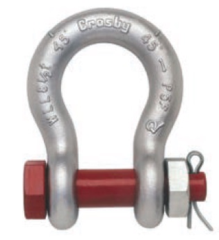 234290 SHACKLE ANCHOR FORGED CROSBY, BOLT TYPE G-2130 GALV 7/16