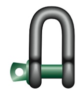 234514 SHACKLE DEE W/SCREW PIN GALV,　GREEN PIN G-4151 38MM 17TON