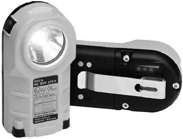 330662 SAFETY HANDLAMP RECHARGEABLE, LED HIPOWER MICA ML-808ATEX EM