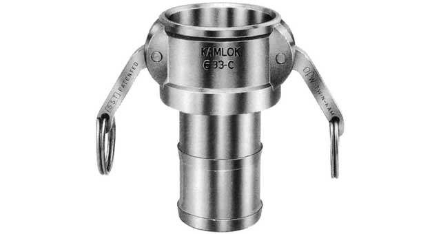 352040 COUPLING CAM&GROOVE S. STEEL, C SOCKET W/HOSE END 6