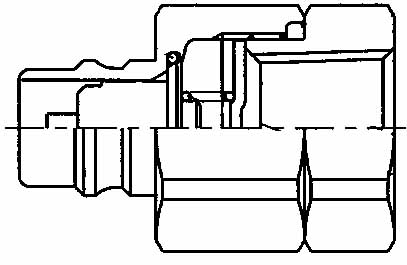 352222 COUPLING QUICK SUS-304 NIPPLE, SVHN6-6F FEMALE RC3/8 W/VALVE
