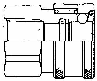 352313 COUPLING QUICK STEEL COUPLER, OHC8-8FSO FEMALE RC1/2 NOVALVE