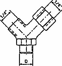 451169 Y-MANIFOLD 1/4 1050, FOR AUTO GREASE DISPENSER