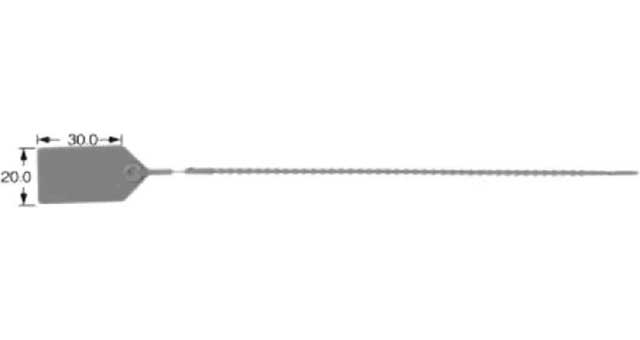 471776 SECURITY SEAL PP PULLTIGHT, W3.6XL235MM RED 10'S