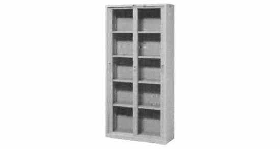 472534 FILING CABINET GLASS SLIDING, DOOR DEEP 880X515X1790MM