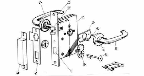490135 PART FOR TUMBLER MORTISE LOCK, OHS#2410 #1 FRONT
