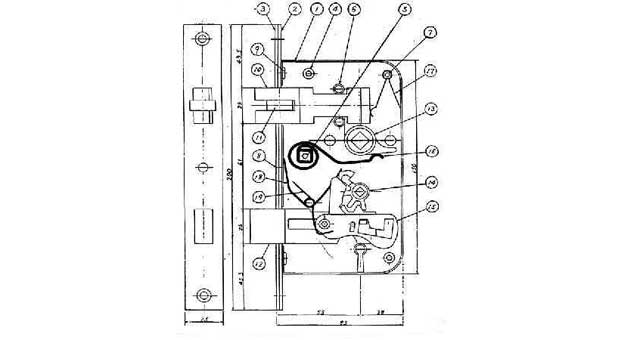 490354 PART FOR TUMBLER MORTISE LOCK, OHS#2410 #(2)-7 SCREW PIN(3)