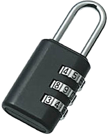 490563 PADLOCK COMBINATION RESETTABLE, 3 DIGIT LOCK