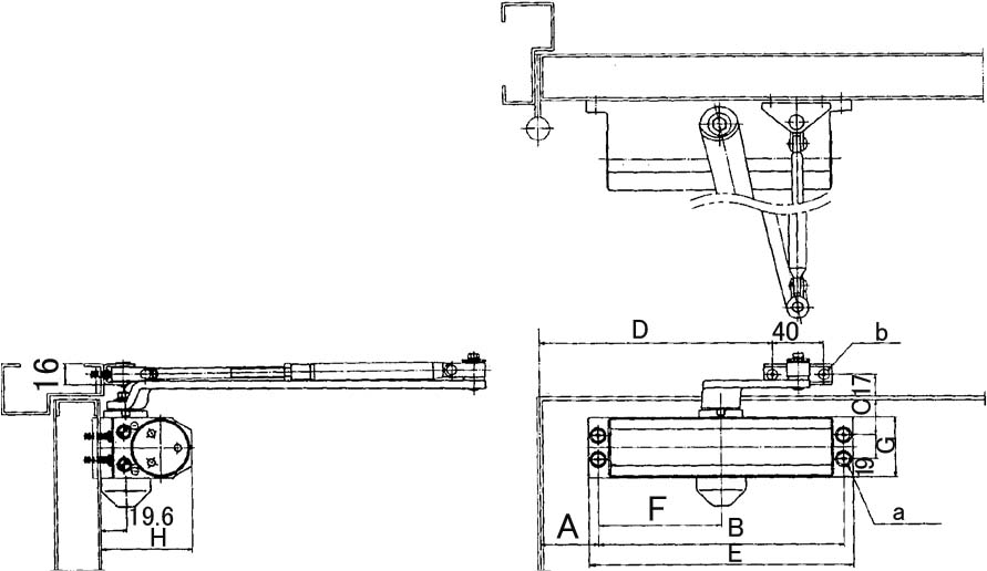 490601 DOOR CLOSER STANDARD, MAXIMUM DOOR WEIGHT 30KGS