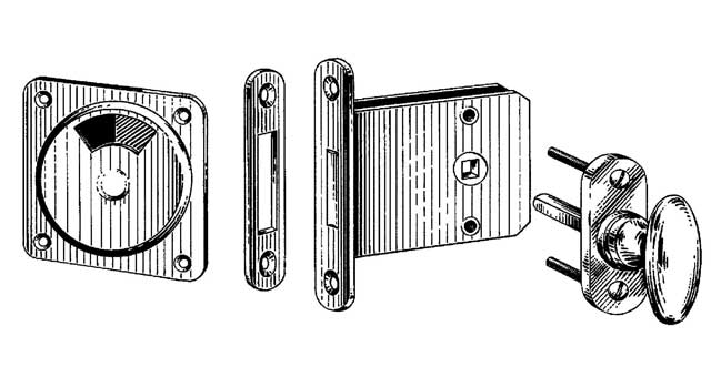 492132 INDICATOR BOLT MORTISE W/LOCK, F/DOOR THICK 36-40MM #2546A