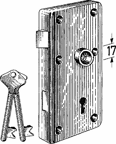 492152 RIM LOCK F/HEAVY DOOR S.STEEL, LEFT HAND OUTWARD #3827