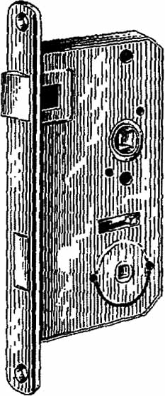 492175 TOILET LOCK MORTISE STAINLESS, LEFT HAND #3801WC