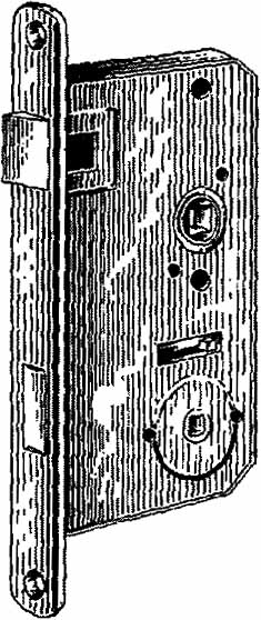 492182 TOILET LOCK MORTISE BRASS, RIGHT HAND #3201WC