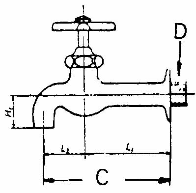 530105 FAUCET WALL LONG SHANK 13(1/2)