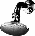 530379 SHOWER HEAD WALL MOUNTED PF1/2, WITH WIDE FACE
