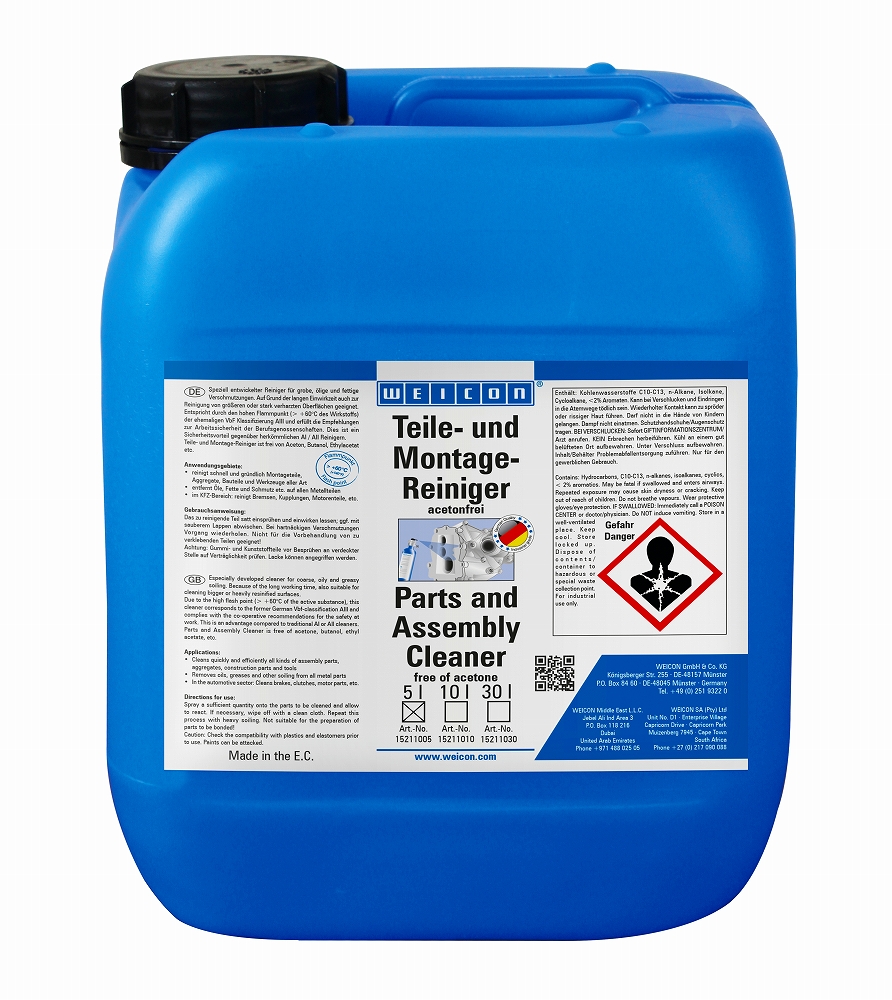 551574 CLEANER OILY & GREASY SOILING, WEICON PARTS&ASS'Y CLEANER 5L