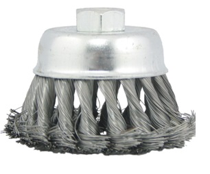 592073 BRUSH WIRE CUP PLAITED 80MMDIA, FOR DERUSTING BRUSH MAG9000