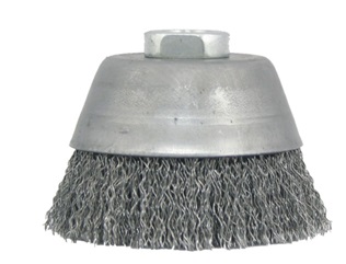 592080 BRUSH WIRE CUP SS CRIMPED 60MM, FOR DERUSTING BRUSH MAG9000