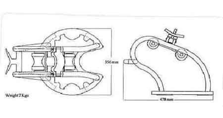 592138 SADDLE HOSE FLANGE DIA:450MM, FOR J.J. TANK CLEANING MACHINE
